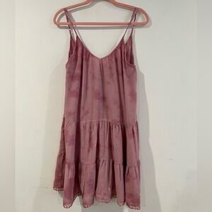 RAVIYA  loose-fitting two-tone strap dress 100 % Rayon L